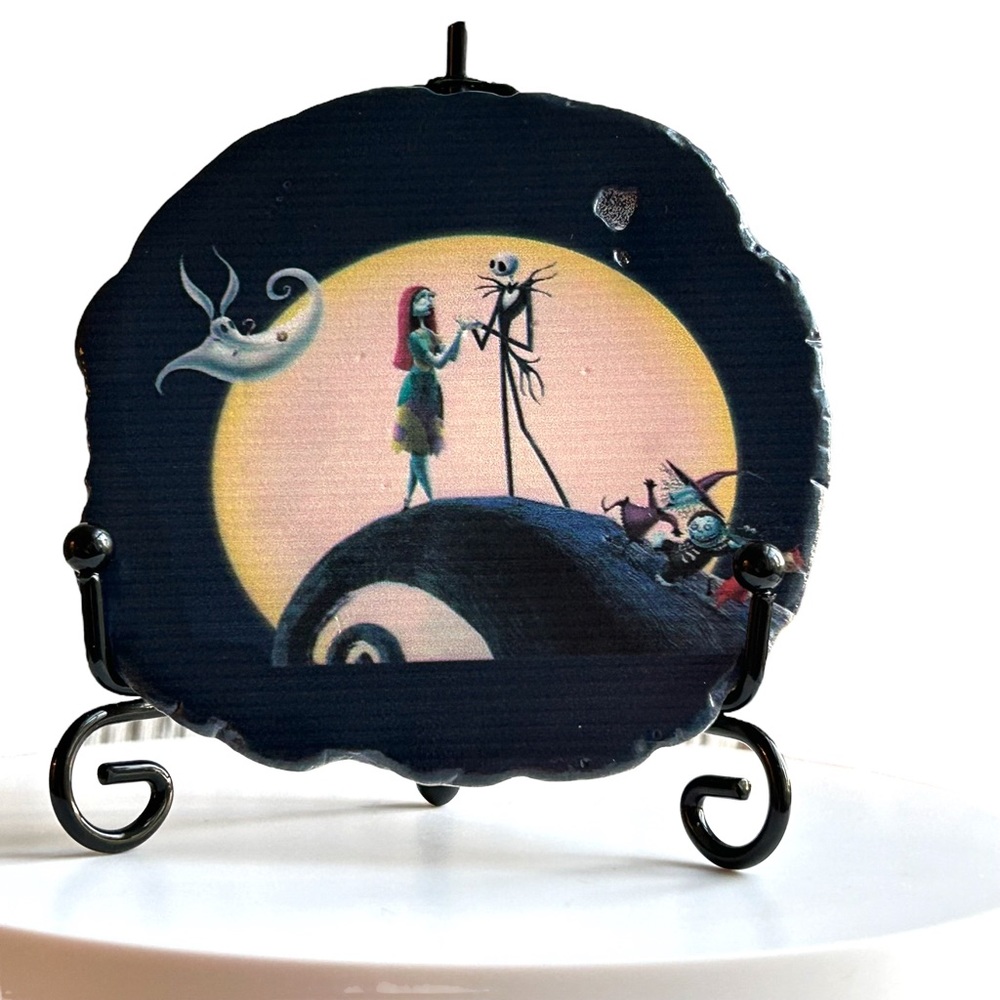 Nightmare Before Christmas Painted Agate